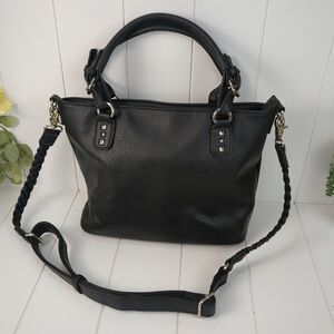 Concealed Carry Ella Satchel by Lady Conceal Crossbody Strap Black Faux Leather